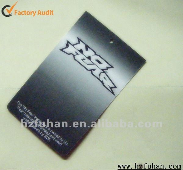 White Paper Hang Tag for Casual Suit