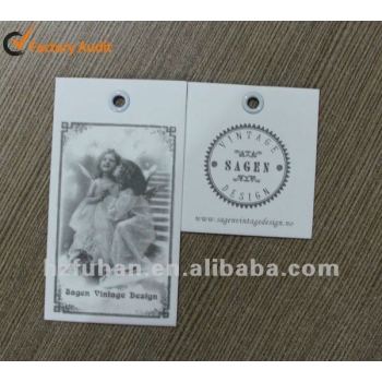 Printing peper hang tag with eyelet
