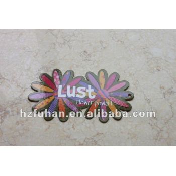 flower power hang tag for clothing