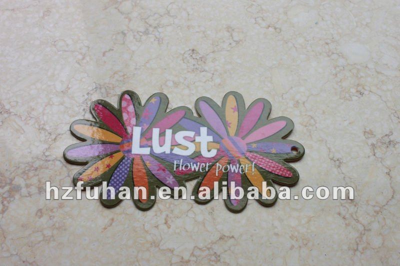 flower power hang tag for clothing