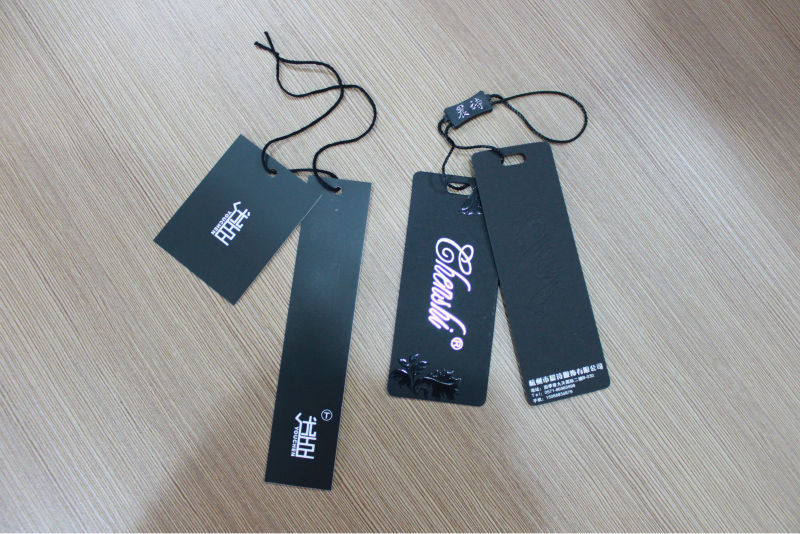 hangtags manufacturers customized black paper hang tag