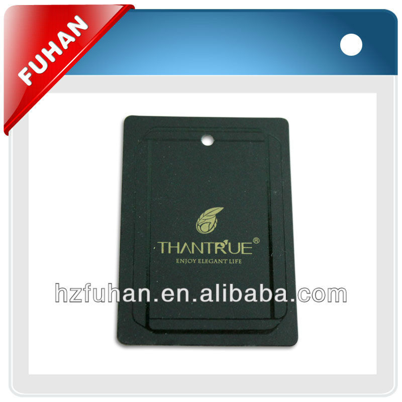 wholesales customized silver hot foil stamping hang tag