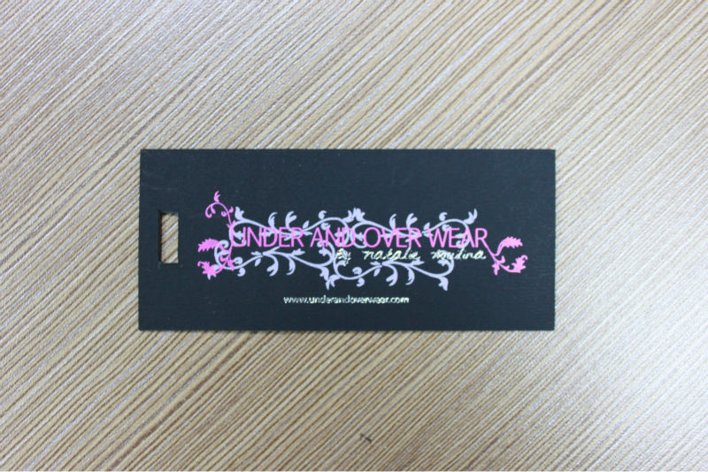 hangtags manufacturers customized black paper hang tag