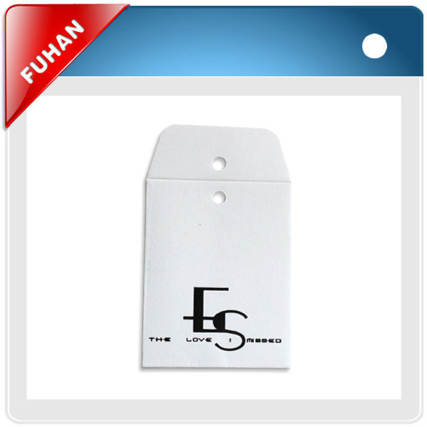 2013 costomized hole punched printed hangtag