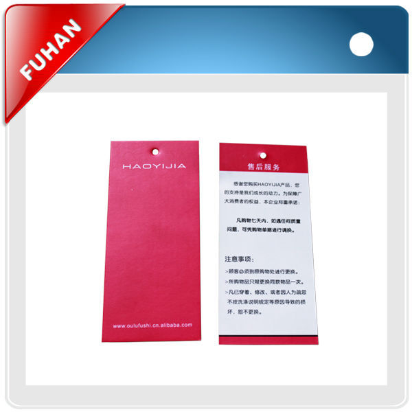 2013 Directly factory plastic hangtag