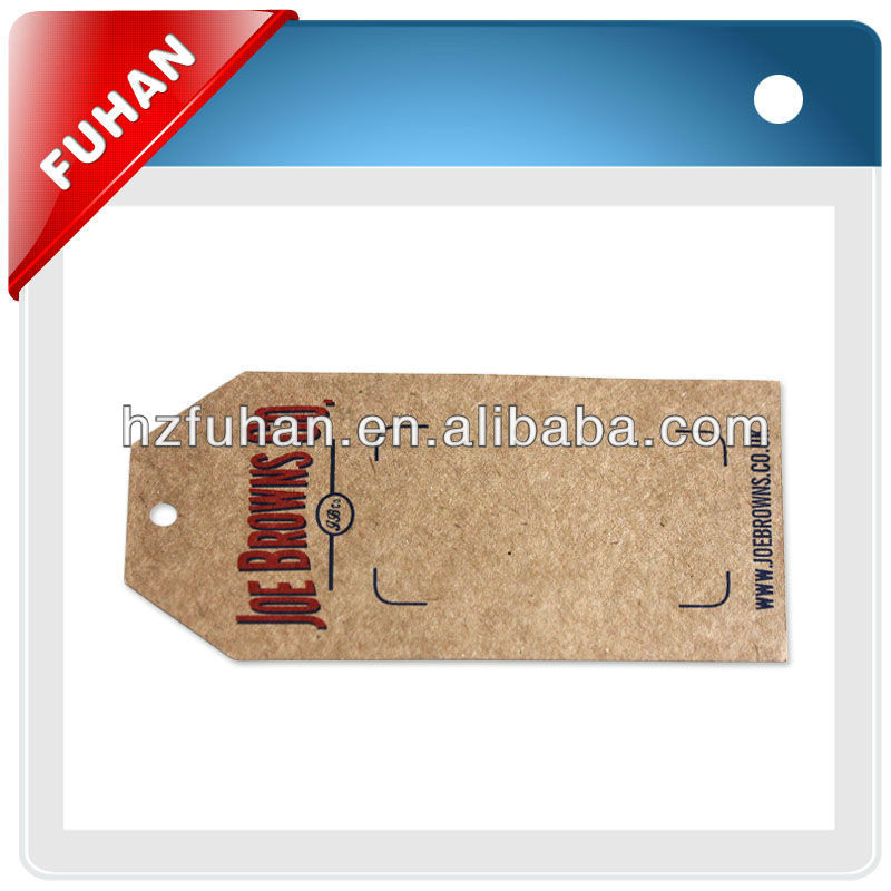 2013 directly factory fashion hole punched hangtag