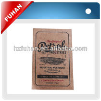 kraft paper clothing hang tag for jeans