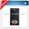 velvet cushions paper hang tag for clothing