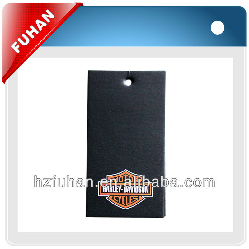 Newest design directly factory card paper hangtags for baby shirt