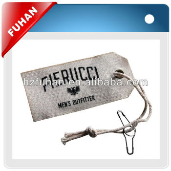 2013 fashion printed cloth hang tag with string for germent