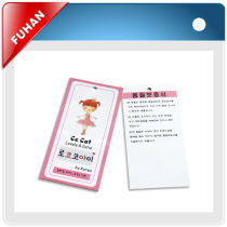 2013 customized creative hole punched hangtag