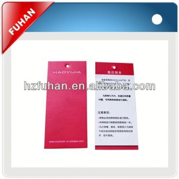 fashion hangtag for garment and down coat