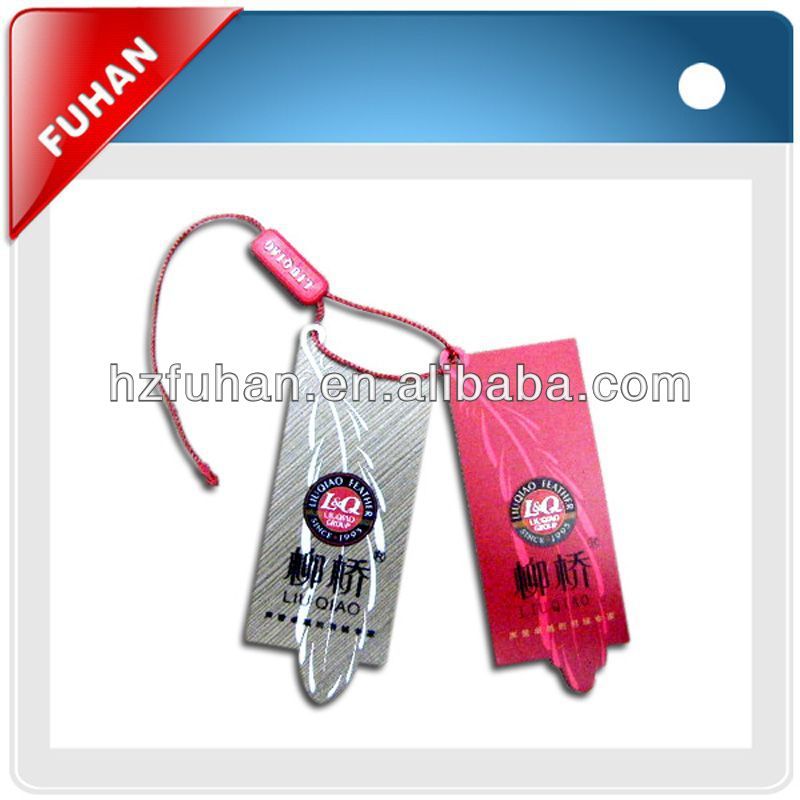 2013 Newest design directly factory paper hangtag for appareal