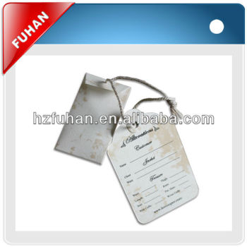 latest hang paper price tag and plastic tag