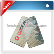 Directly factory hot sell PVC tag or plastic hangtags