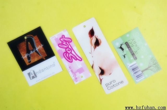 Paper Hangtags and labels for clothing with LOGO printing