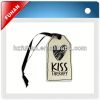 Various styles casual garment hangtag with fabric