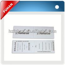 Newest design directly factory paper card for garments label