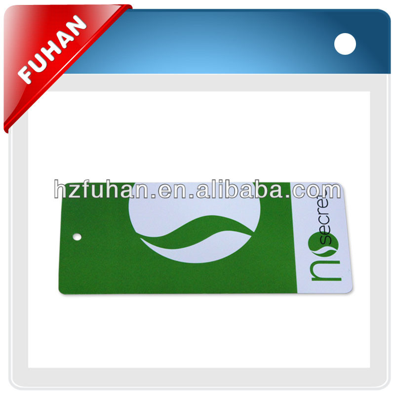2013 Best Quality art paper hangtags printing for garments