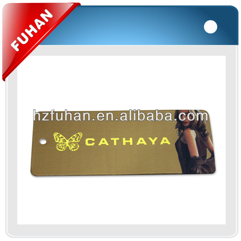 2013 Best Quality hole punched hangtags printing for garments