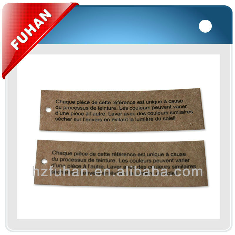 2013 newest style garment jeans paper hang tags