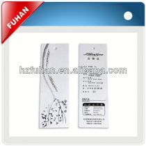 2013 high quality newest design paper swing tag for clothes