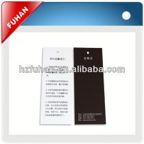 Newest design directly factory garment hangtag