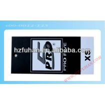 2013 Newest design directly factory casual garment hangtag with fabric