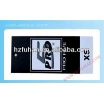 Directly factory customed casual garment hangtag with fabric