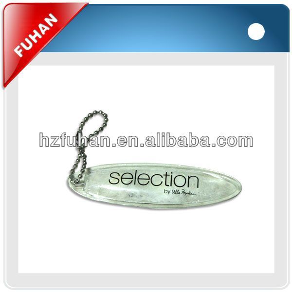 2014 factory directly high quality plastic garment down tag
