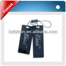 Directly factory paper hang tag with string for ladies' garment