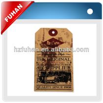 Kraft paper hangtag widely used as fashion accessories applied to apparel