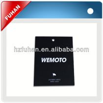 black card hang tag for apparel