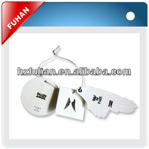 special shape of swing tag for garment