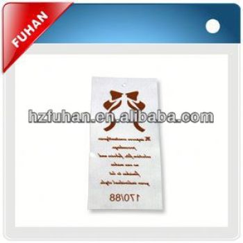 high quality garment label/delicate laser cutting hang tag