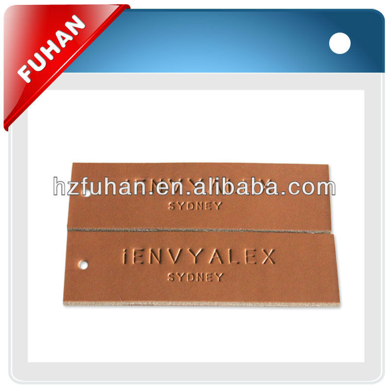 High quality fancy leather label for fashion bag