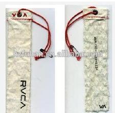 2014 fashionable design woven/canvas material hang tag with eyelet for shoes/garment/bag