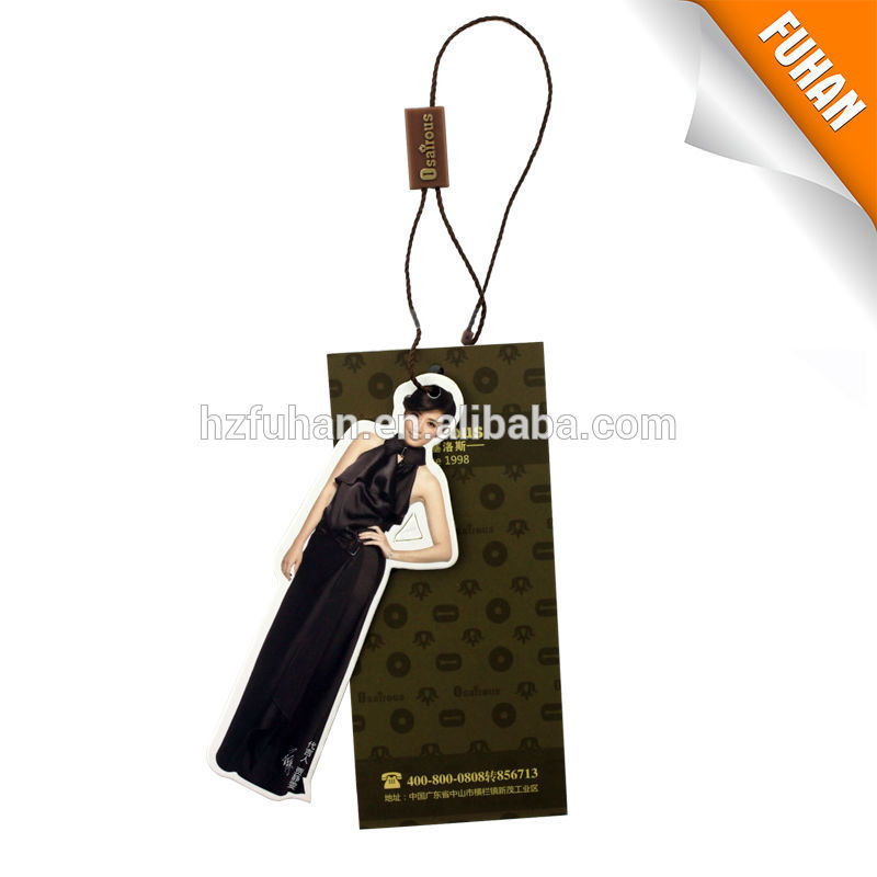 2014 custom order biodegradable kraft paper/art paper hang tag for bag/clothing/toy