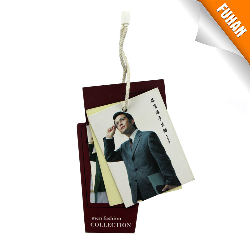 Custom fashion paper hang tag with parchment paper