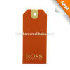 Clothing hang tag with UV hot stamping technics black cardboard paper