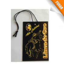 Personlized logo colorful hang tag with nylon string