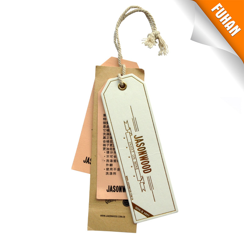 Special paper hang tag with cotton string
