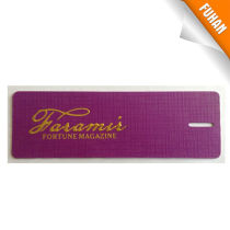 Hot stamping and embossed logo hang tag