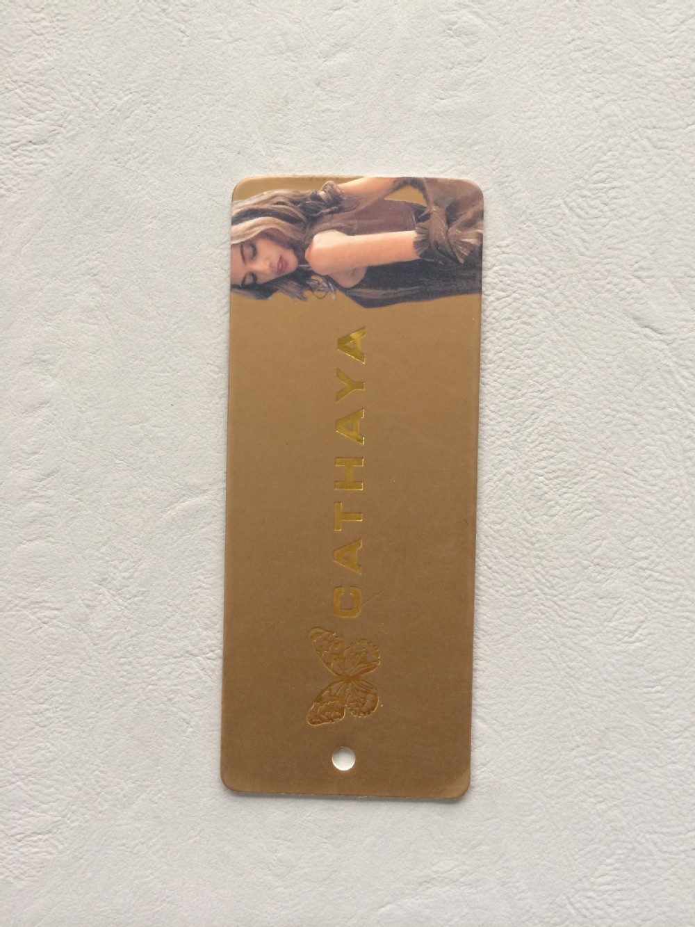 Gold foil printed paper hang tag
