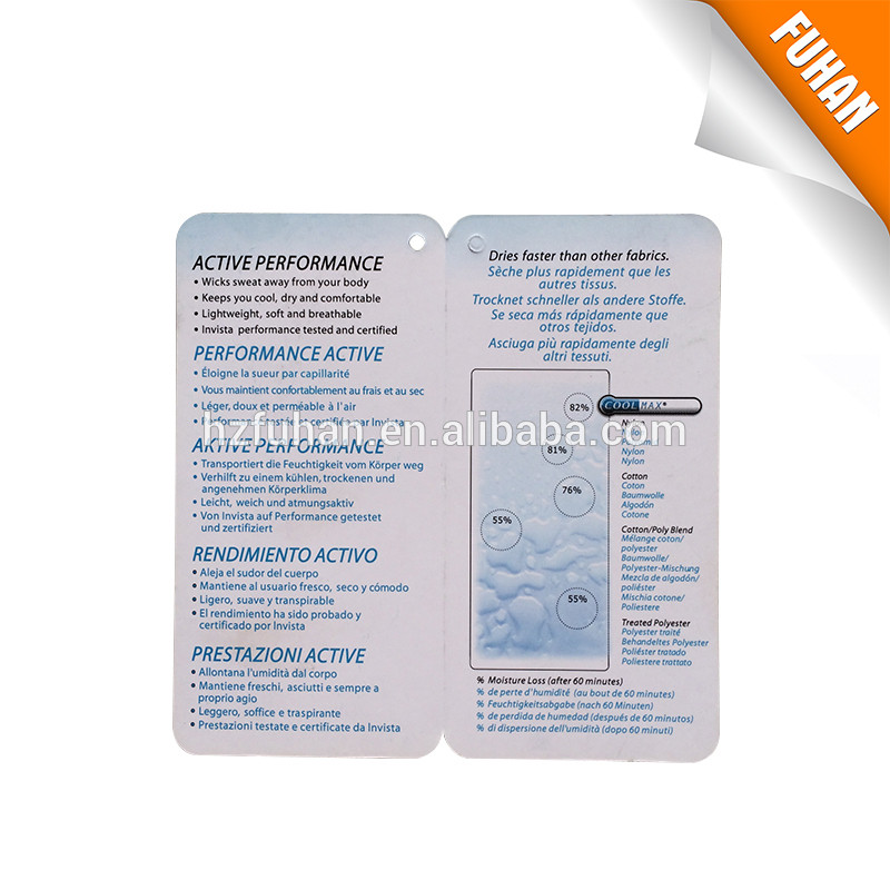 Thick cardboard of clothing tag with high quality and low price