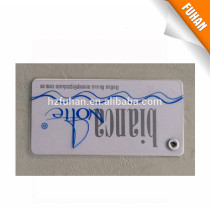 Plastic hang tag with transparent PVC card