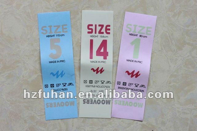 colorful carton baby clothing heat transfer printed clothing label