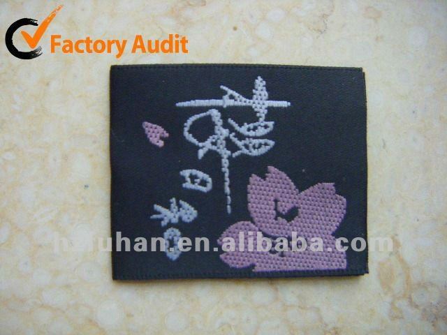 China-made 100% Cotton Silk Screen Printed Labels