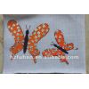 cotton printed care label with butterfly