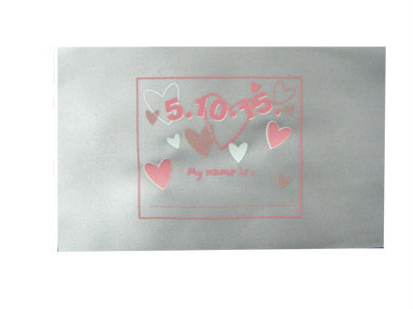 2013 heat transfer printing label with cartoon pattern